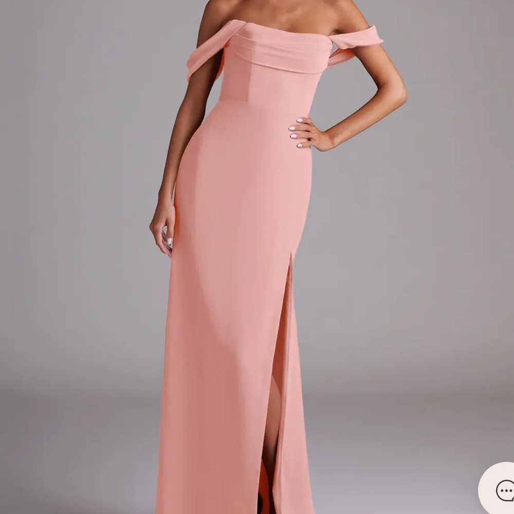 Azazie Saige Rosette Chiffon Gown - Picture 7 of 12